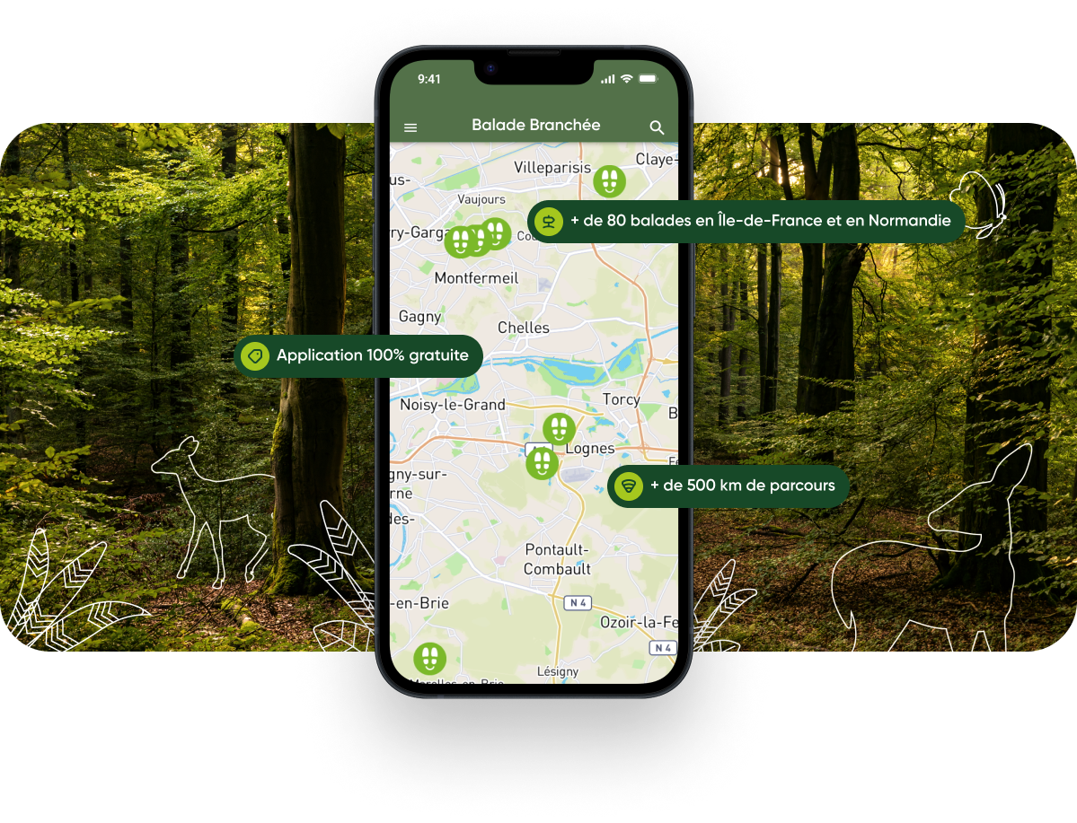 Aperçu de l'application sur un smartphone